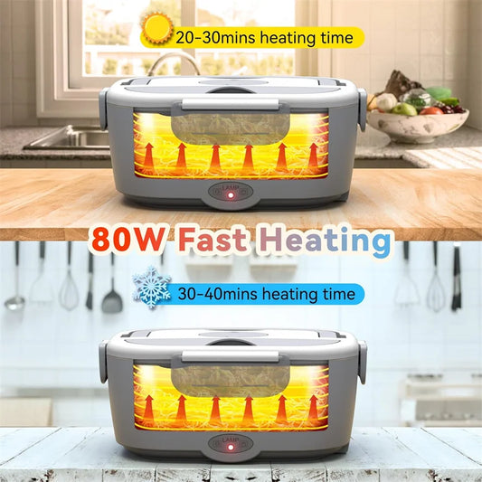Electric Lunch Box Food Heater for Work Food Warmer for Car Truck Outdoor Containers Potable Heating lunch Box Adults Camping