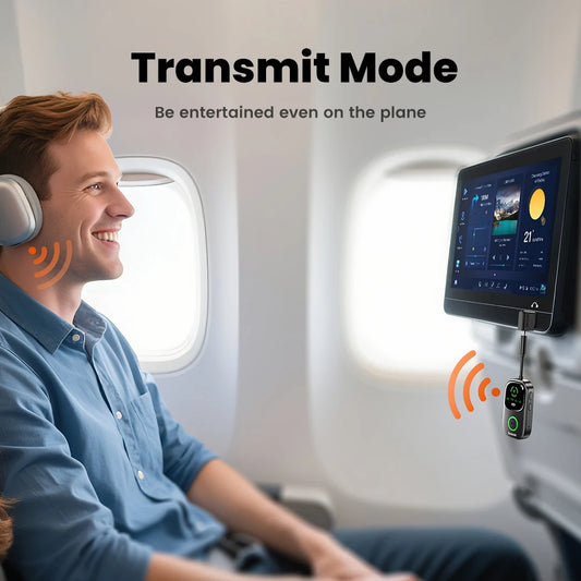 Toocki Bluetooth 5.4 Audio Reciever Transmitter RT/TX 2 In 1 Adapter for TV Earphones Cars Flights 3.5mm Jack AUX Audio Adapter