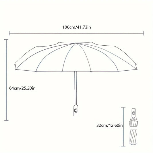 Vollautomatischer Regenschirm - Windfest & UV-Schutz