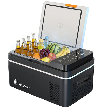 Foursun Kompressor-Kühlbox mit App | Starke Kühlung für Auto & Camping
