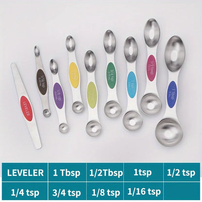 Magnet-Messlöffel Set, 9-teilig, aus Edelstahl