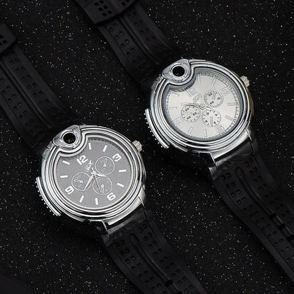 Outdoor Herren Uhr mit Windfestem Gasfeuerzeug