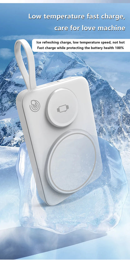 Magnetische 10000mAh Powerbank für Apple Watch – Kabelloses Schnellladen mit USB-C