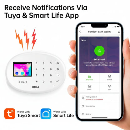 KERUI W202 Smart Alarmanlage | WLAN/GSM, Tuya & Alexa