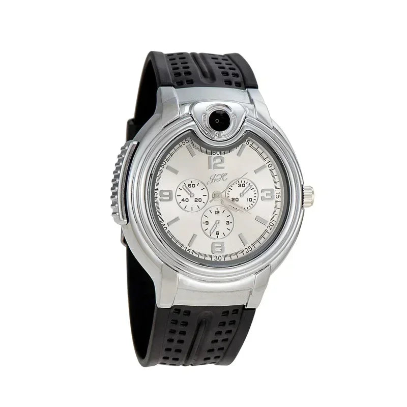 Outdoor Herren Uhr mit Windfestem Gasfeuerzeug