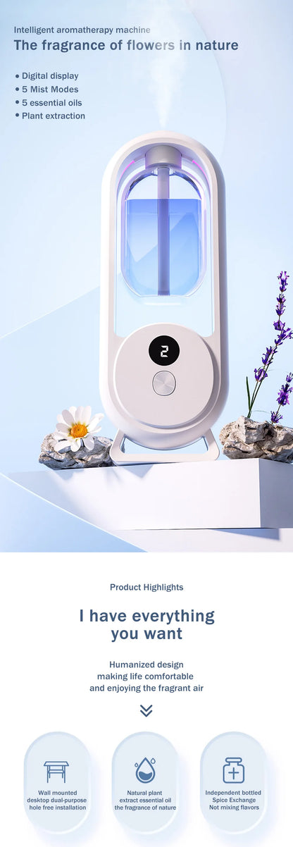 Wiederaufladbarer Aroma Diffusor - Tragbar & mit Timer