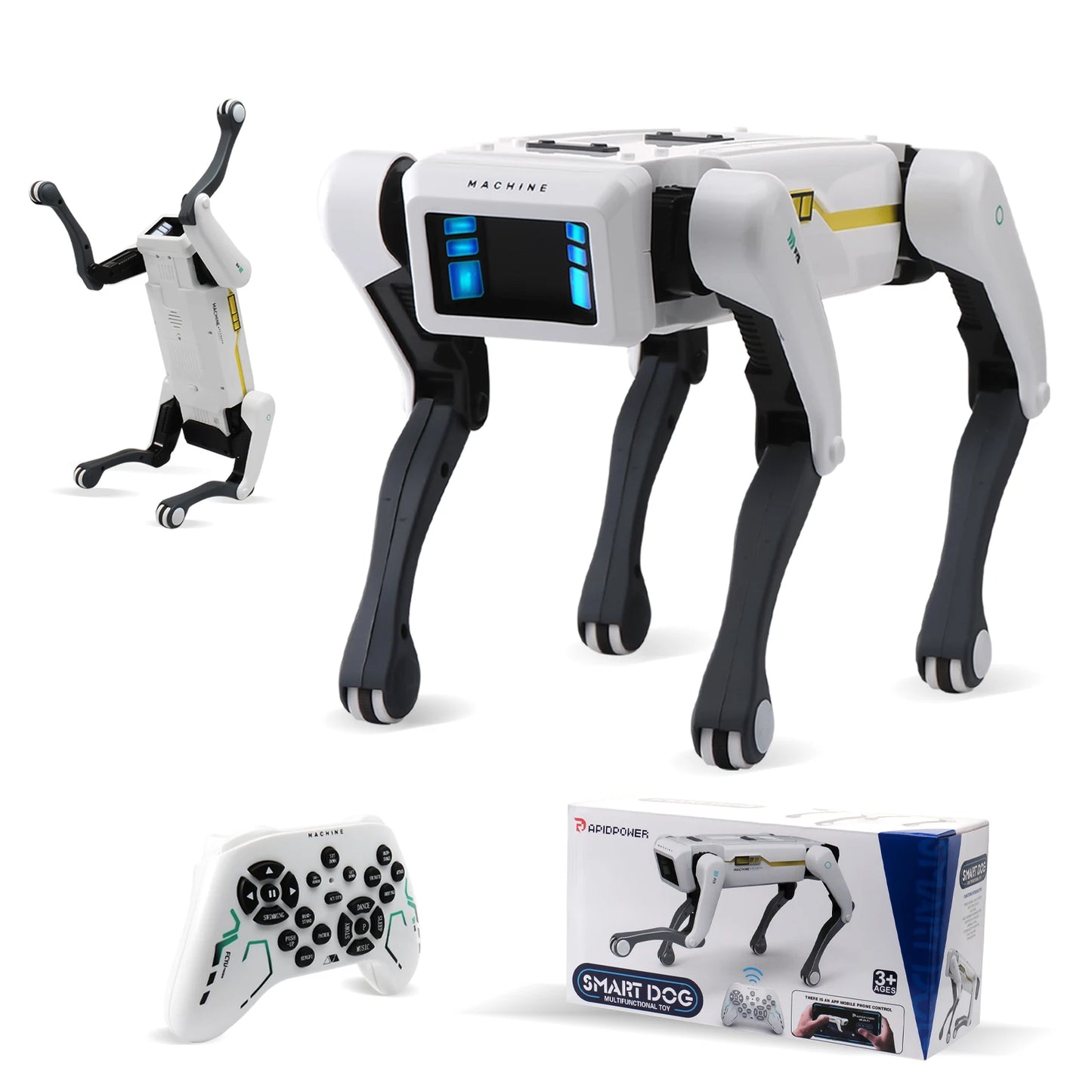 Intelligenter AI RC Roboterhund – Sprachdialog, APP-Steuerung, Programmierung, Singen & Tanzen | Interaktives Lernspielzeug für Kinder