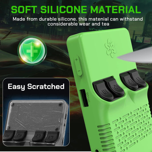 Weiche Silikonkautschuk-Hautabdeckung für R36S Retro-Handheld-Spielekonsole, Rückseitenschutzhülle für R36S-Schutzzubehör