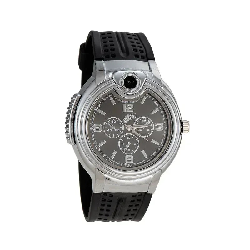 Outdoor Herren Uhr mit Windfestem Gasfeuerzeug