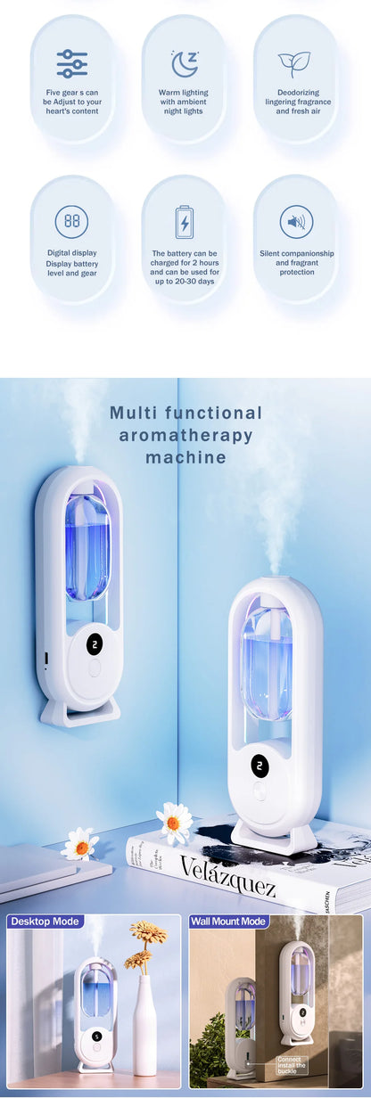 Wiederaufladbarer Aroma Diffusor - Tragbar & mit Timer