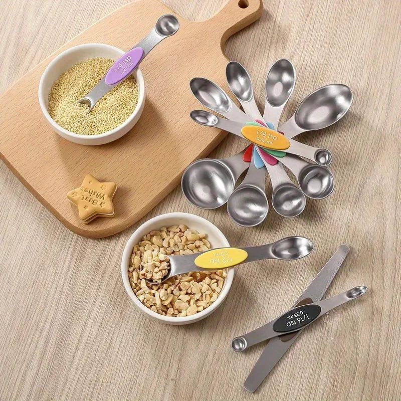 Magnet-Messlöffel Set, 9-teilig, aus Edelstahl