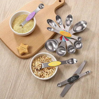 Magnet-Messlöffel Set, 9-teilig, aus Edelstahl