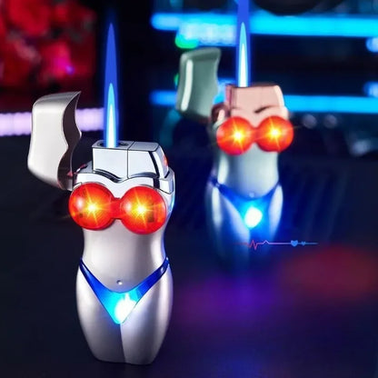 Leuchtendes Butan Gasfeuerzeug – Windfestes Design-Feuerzeug für Herren