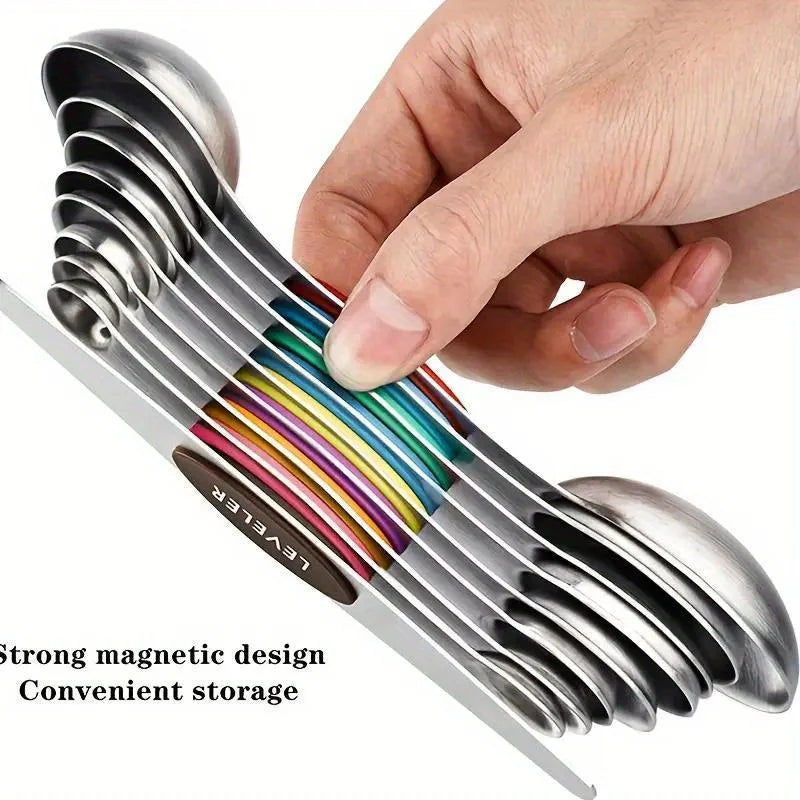 Magnet-Messlöffel Set, 9-teilig, aus Edelstahl