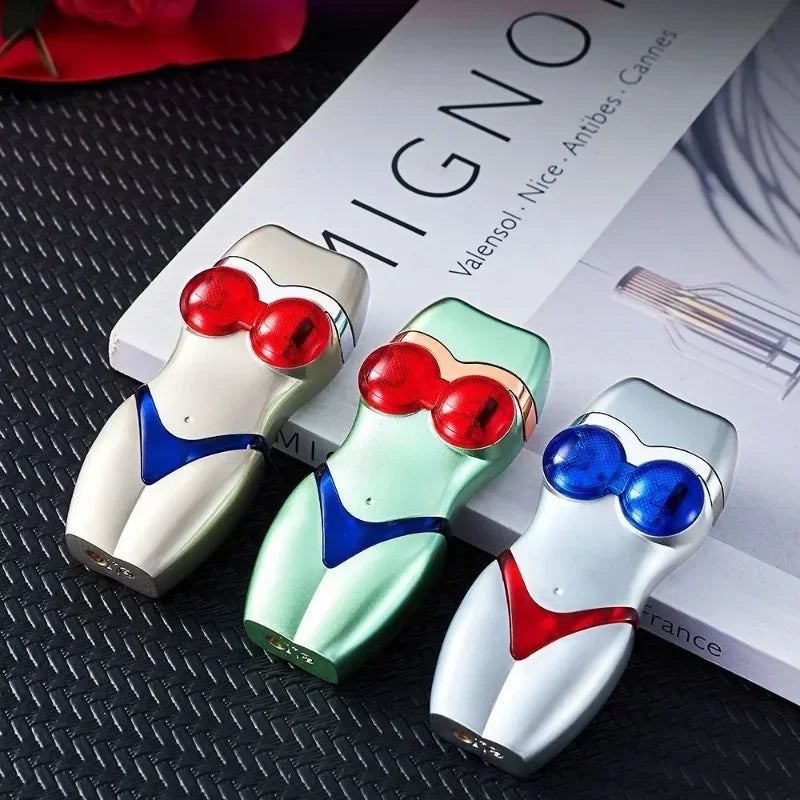 Leuchtendes Butan Gasfeuerzeug – Windfestes Design-Feuerzeug für Herren