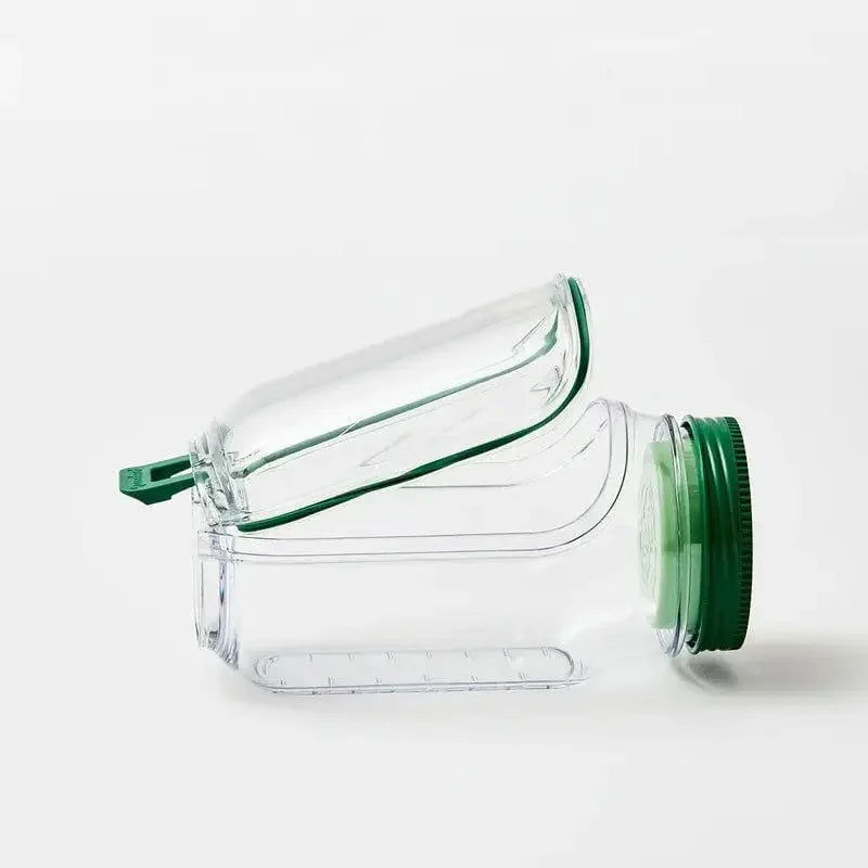 Salat Jar mit Seitlicher Öffnung – Auslaufsichere To-Go Salatbox Transparent