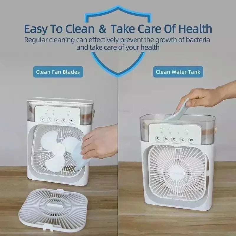 Tragbarer 3-in-1 Mini Luftkühler Ventilator