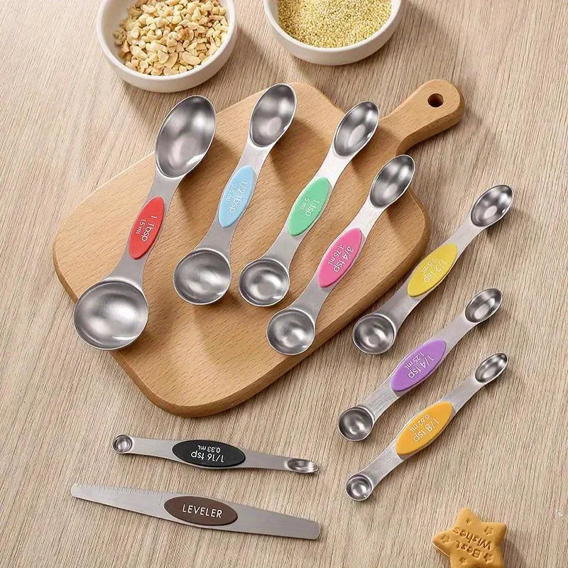 Magnet-Messlöffel Set, 9-teilig, aus Edelstahl