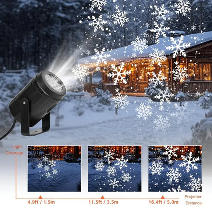 Schneeflocken Projektor Licht - USB, Innen- & Außenbereich