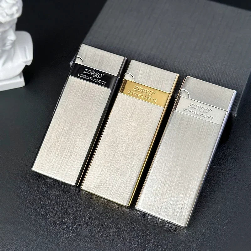 Ultradünnes Metall Gasfeuerzeug – Windfestes Premium Herrenfeuerzeug