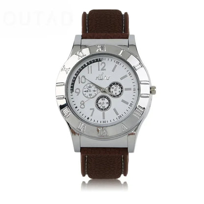 Elegante Herren Armbanduhr mit integriertem USB-Feuerzeug aus Metall