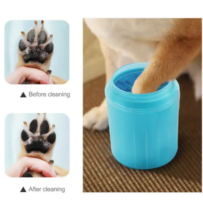 Hund Pfotenreiniger Becher – Tragbarer Pfotenreiniger mit Silikonbürsten
