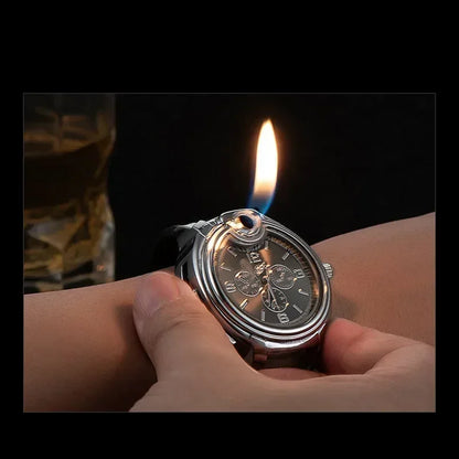 Outdoor Herren Uhr mit Windfestem Gasfeuerzeug