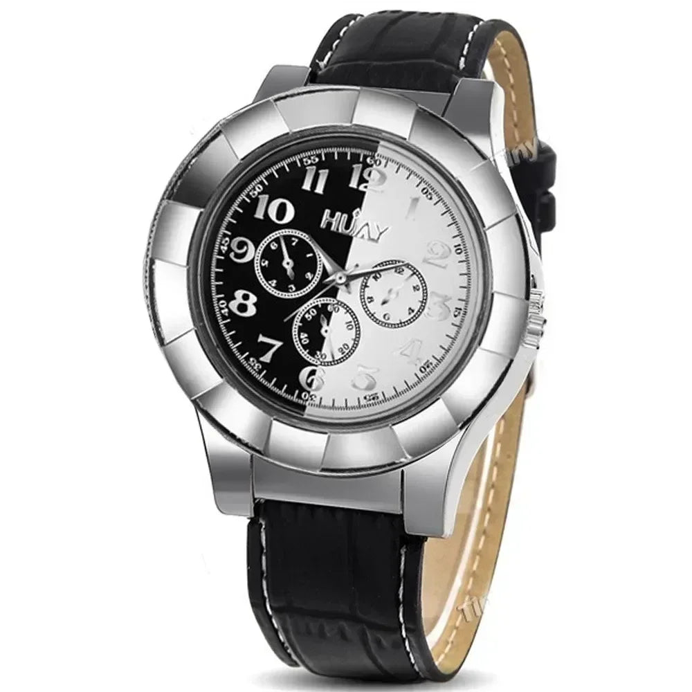 Elegante Herren Armbanduhr mit integriertem USB-Feuerzeug aus Metall