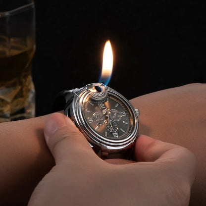 Outdoor Herren Uhr mit Windfestem Gasfeuerzeug