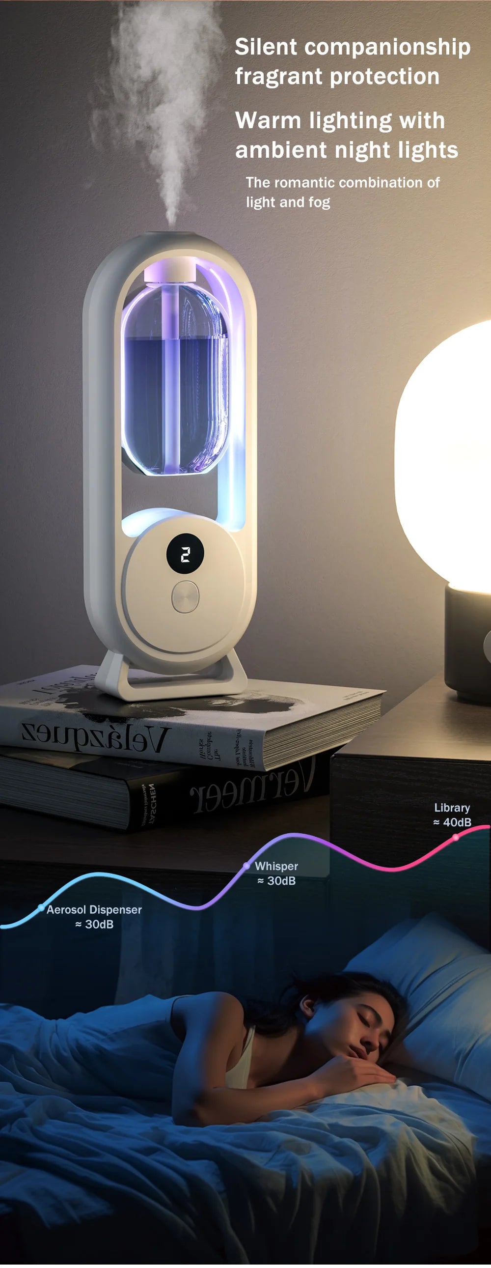 Wiederaufladbarer, tragbarer Aroma-Diffusor mit Timerfunktion