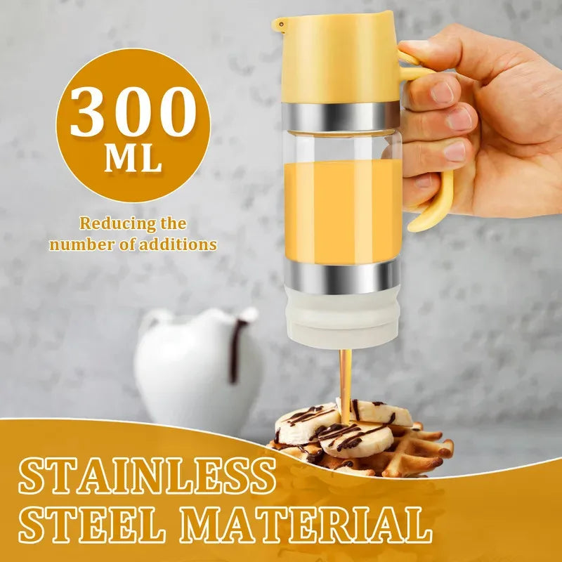 Glas Honigspender 300ml – Tropffreier Sirup- & Honig Dispenser mit Griff