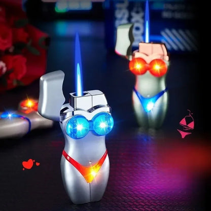 Leuchtendes Butan Gasfeuerzeug – Windfestes Design-Feuerzeug für Herren