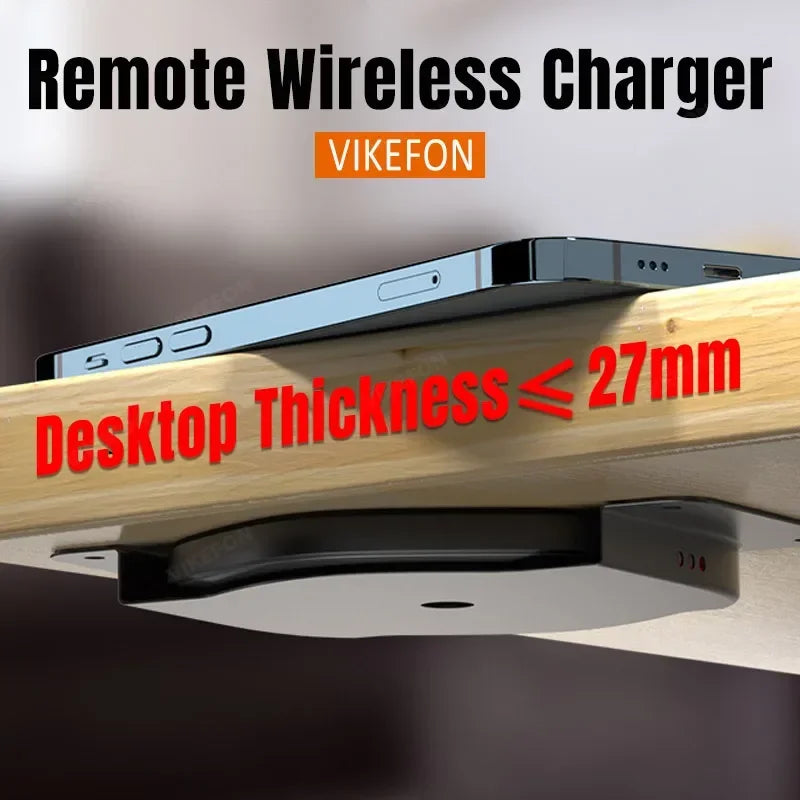 Verstecktes 15W Wireless Ladegerät – 27mm Einbau Tisch Ladestation