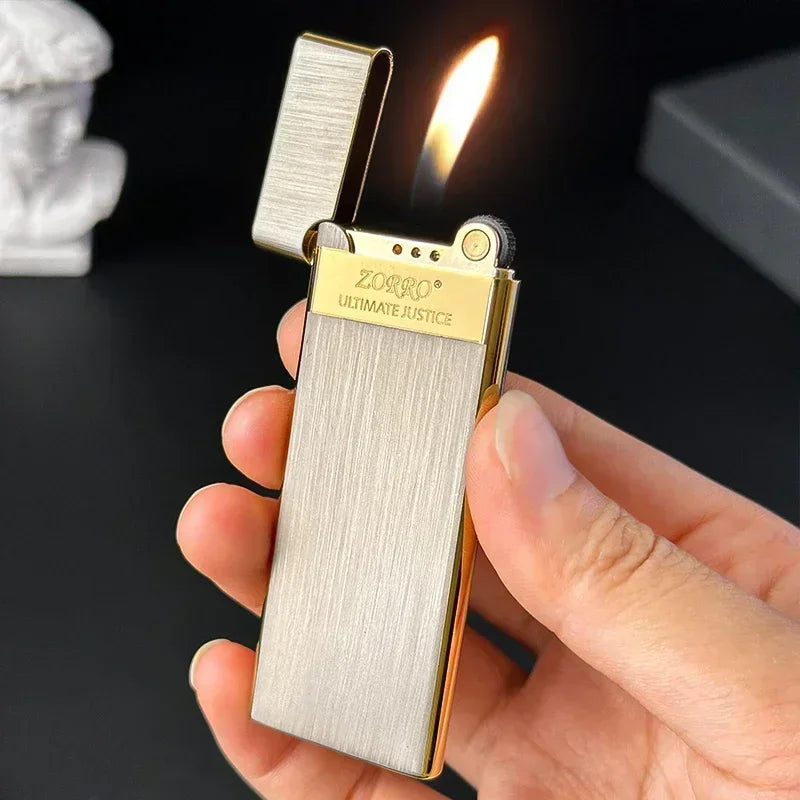 Ultradünnes Metall Gasfeuerzeug – Windfestes Premium Herrenfeuerzeug