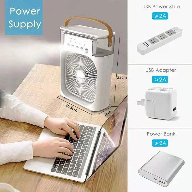 Multifunktionaler 3-in-1 Luftkühler mit LED-Beleuchtung – KUALOOL