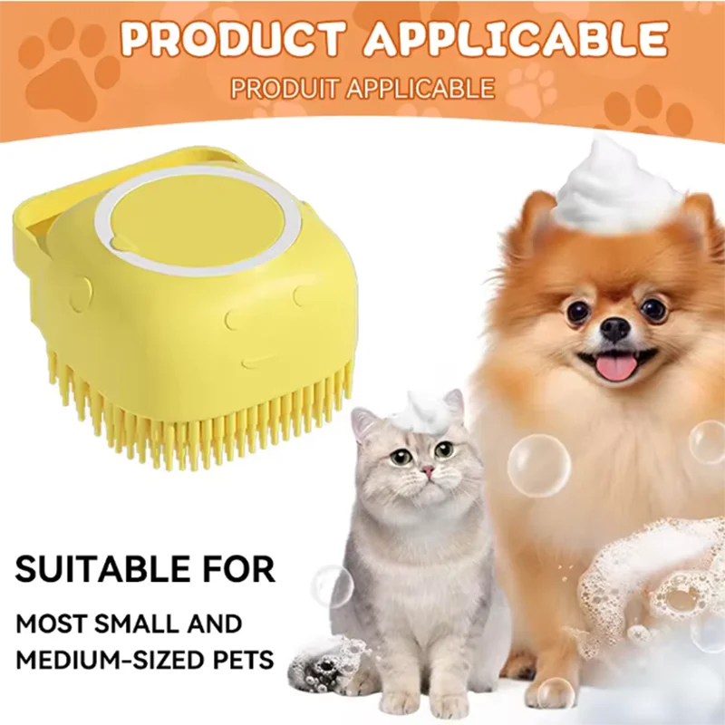 Silikon Haustier Badebürste – Massage Handschuh für Hunde & Katzen