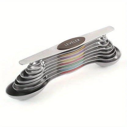 Magnet-Messlöffel Set, 9-teilig, aus Edelstahl