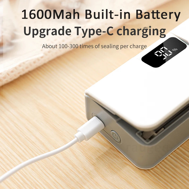 Mini USB Beutelverschweißer 2-in-1 – Wiederaufladbarer Folienschweißer mit LED Display