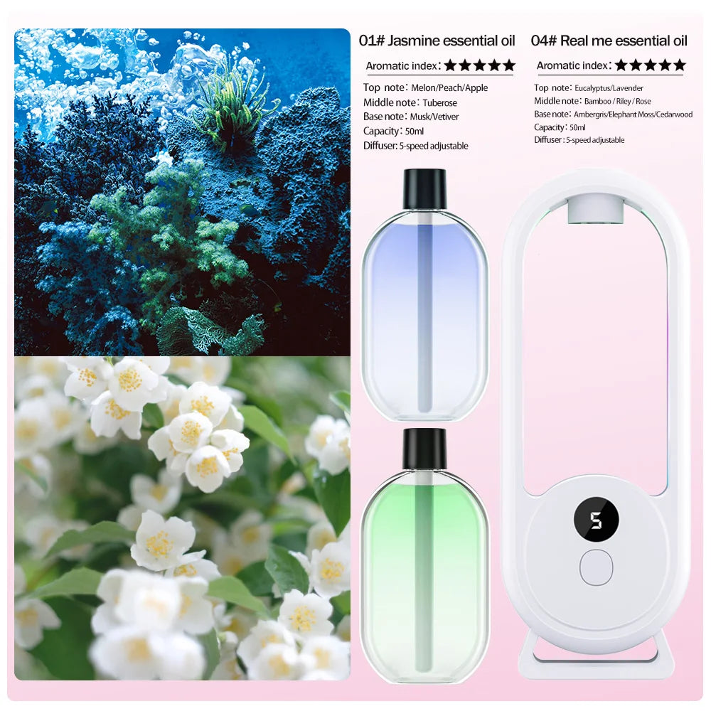 Wiederaufladbarer, tragbarer Aroma-Diffusor mit Timerfunktion