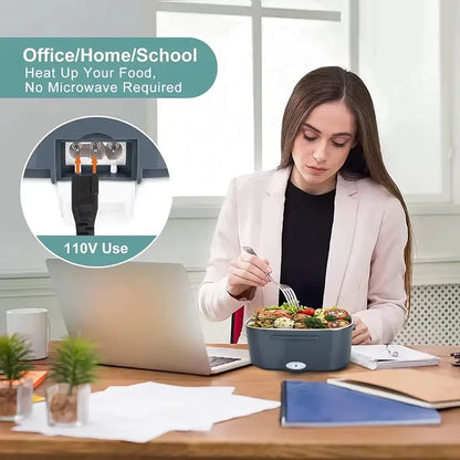 2-in-1 Elektrische Lunchbox: Schnelles Aufwärmen für Auto & Zuhause (1,5L)